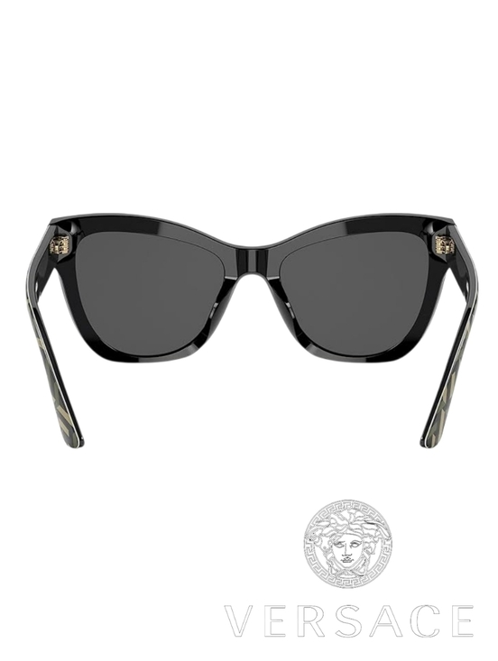 Versace Black Sunglasses with Patterned Temples main image 7